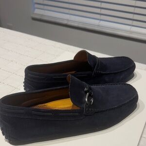 Aldo Dark Blue Suede Loafers
